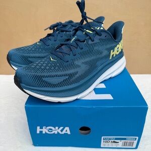 HOKA men's running shoes Clifton 9 midnight ocean/bluesteel Size 10D